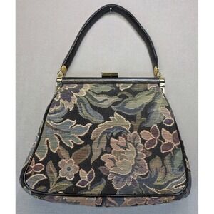 JR Miami‎ USA Tapestry Purse Carpet Bag Handbag Vintage 60s 70s Floral
